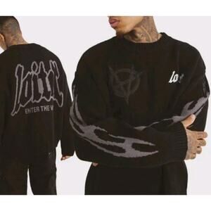Loiter Culture Kings Void Knit Sweater XL Black